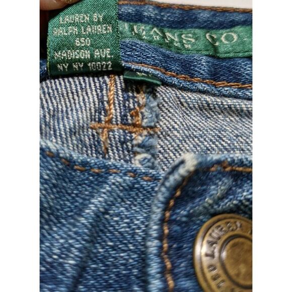 Lauren Jeans Co. Ralph Lauren Jeans Crop Capri Blue 100% Cotton Denim - Picture 5 of 12